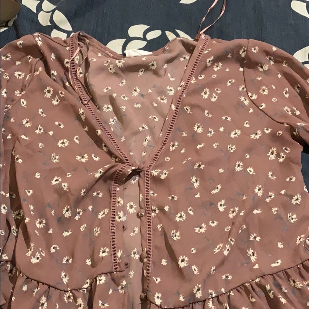 Purple flower blouse